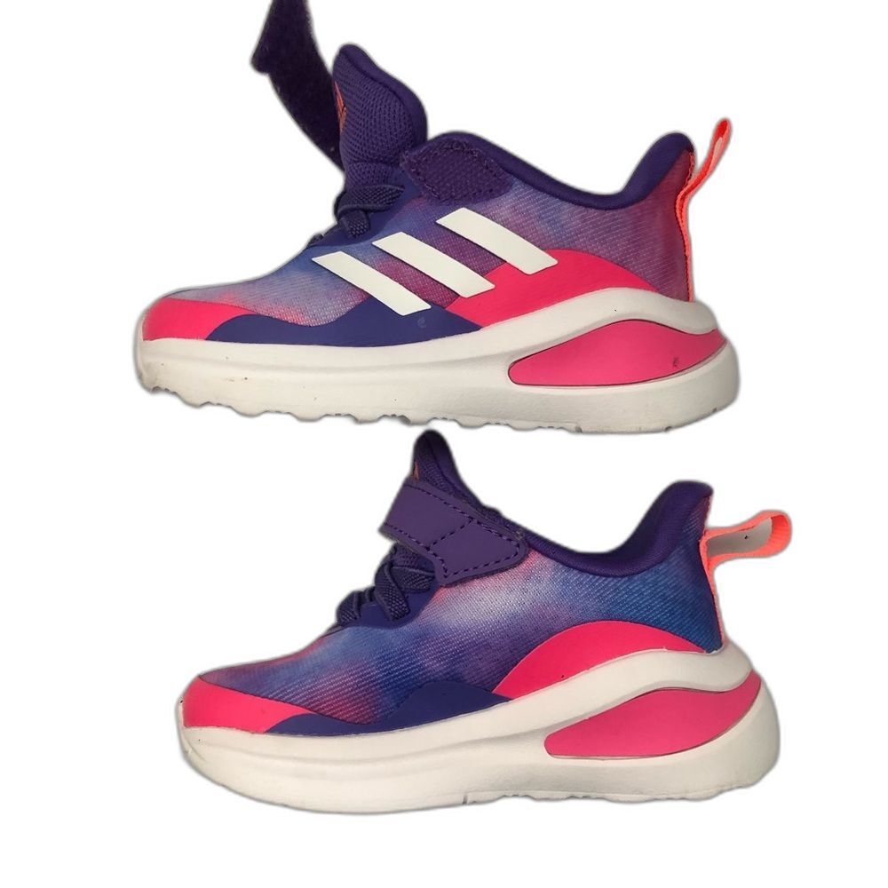 Adidas Fortarun Running Shoe Toddler Size 5K No-tie Elastic Shoelaces - Picture 9 of 10